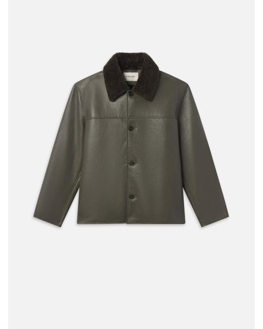 FRAME Green Shearling Jacket for men