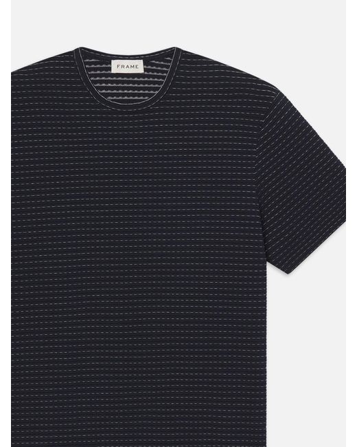 FRAME Black Jacquard Stripe Tee