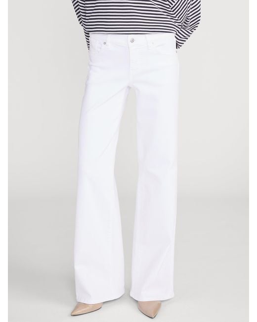 FRAME White Low Rise Le Slim Palazzo