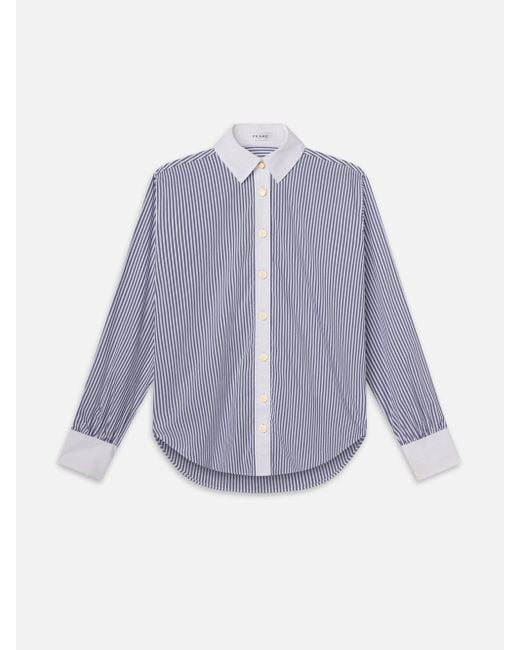FRAME Blue The Borrowed Shirt