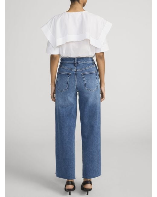 FRAME Blue Le Slim Palazzo Long