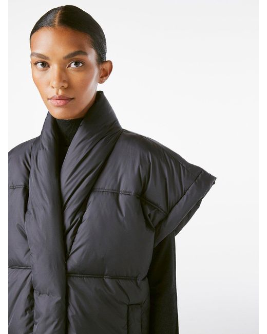 FRAME Sleeveless Puffer in Black | Lyst