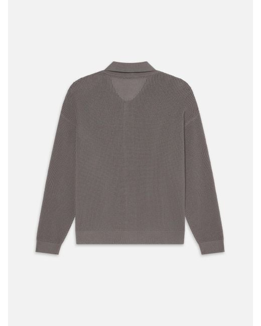 FRAME Gray Open Knit Cardigan for men