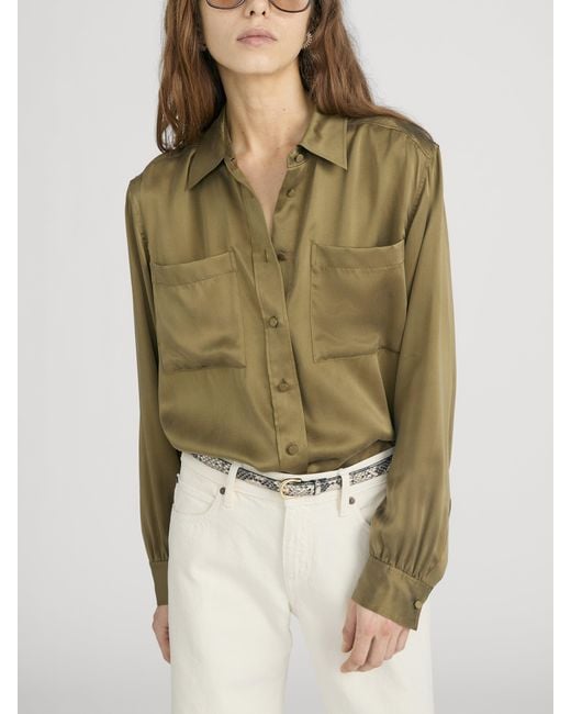 FRAME Green The Modern Utility Shirt