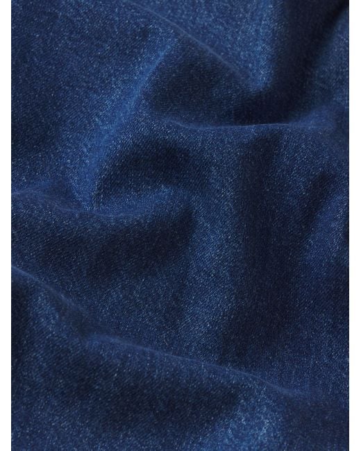 FRAME Blue The Long Sleeve Hi-low Shirt