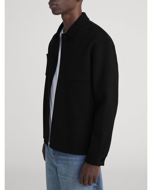 FRAME Black Double Face Wool Trucker for men