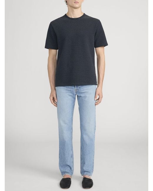 FRAME Black Jacquard Stripe Tee