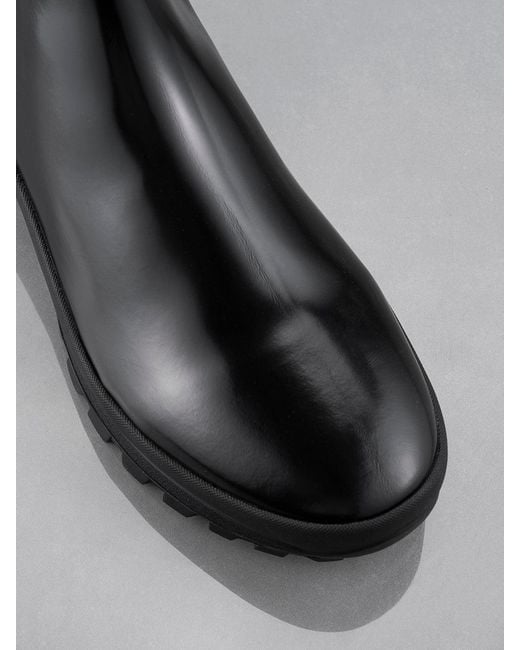 FRAME Black Lug Sole Boot for men