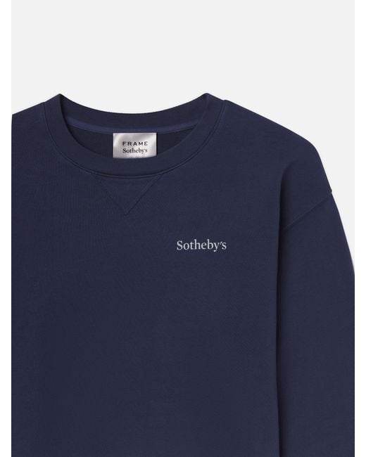 FRAME Blue Sotheby's Crewneck Sweatshirt