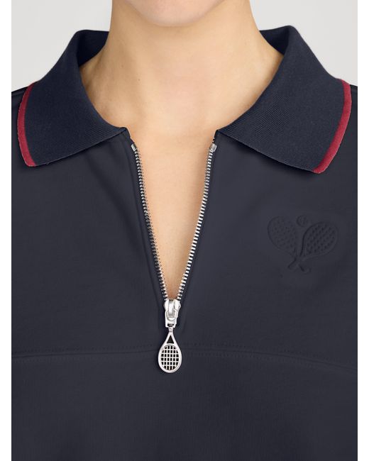 FRAME Blue The Tennis Quarter Zip