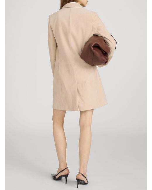 FRAME Natural The Sleek Suede Coat