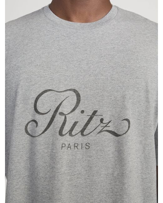 FRAME Gray Ritz Cropped Relaxed T Shirt for men