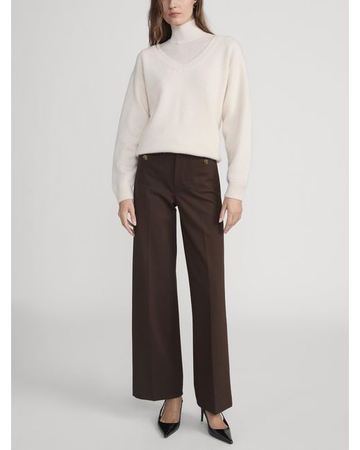 FRAME Brown The Slim Palazzo Trouser