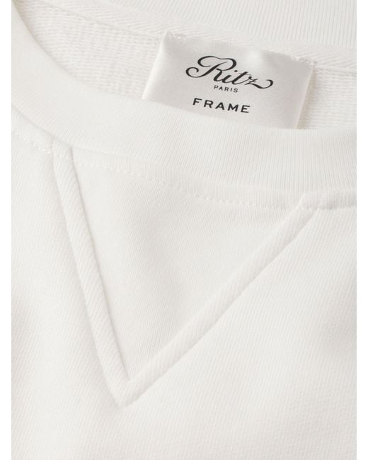 FRAME White Ritz Tonal Logo Crewneck