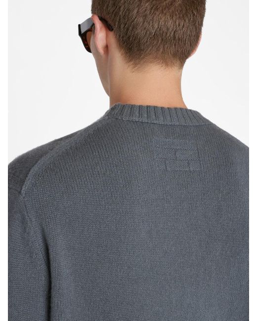 FRAME Blue Cashmere Crewneck Sweater for men