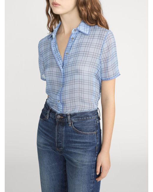 FRAME Blue The Essential Top