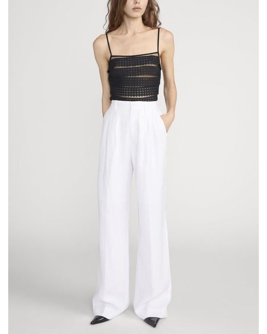 FRAME White The Linen Trouser