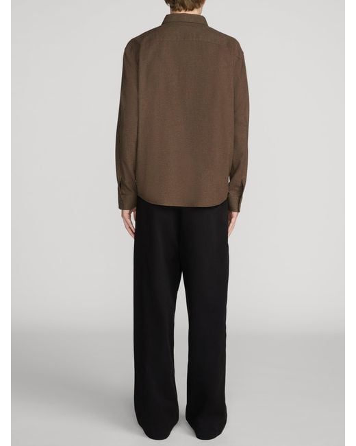 FRAME Brown Wool Blend Shirt for men