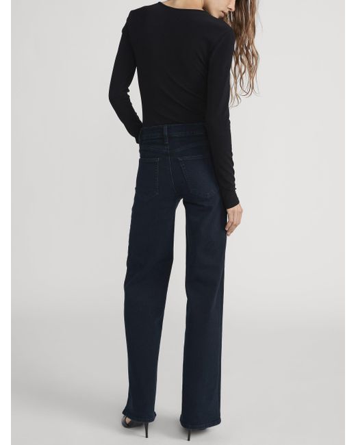 FRAME Blue The Keyhole Top