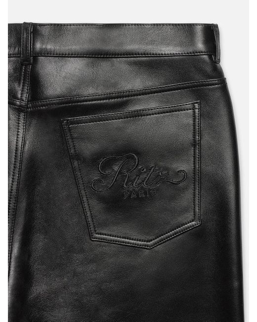 FRAME Black Ritz Leather Pant for men