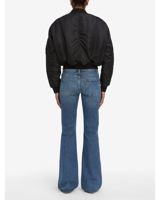 FRAME Black The Nylon Bomber Jacket