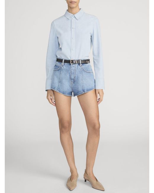 FRAME Blue The Tilt Short