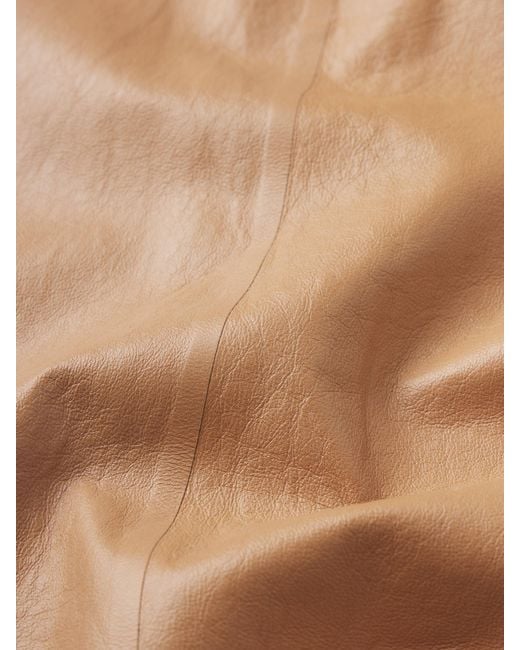 FRAME Natural The Paper Leather Slim Shirt