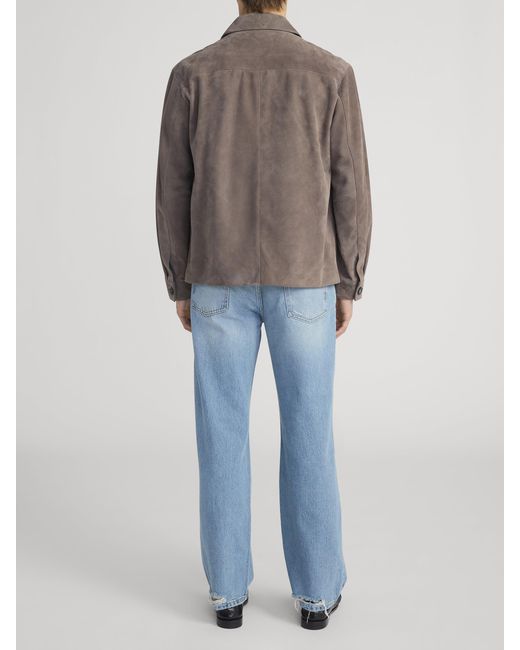 FRAME Brown Suede Chore Coat for men