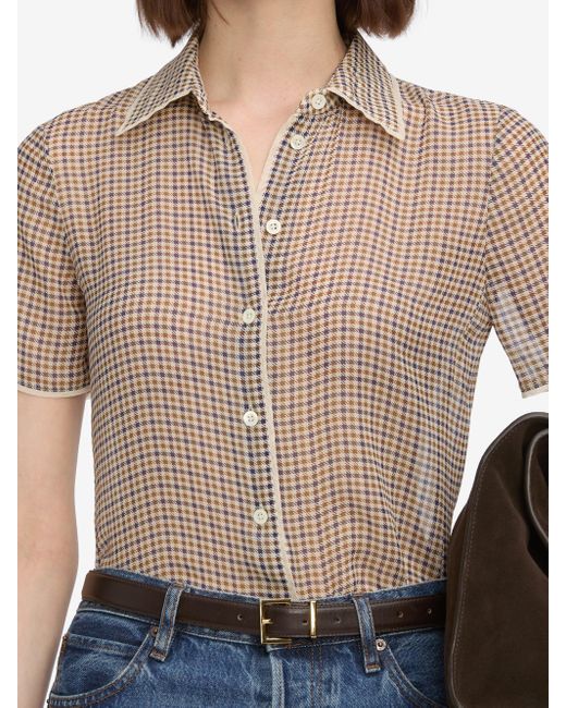 FRAME Natural The Silk Check Shirt