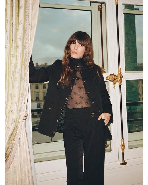 FRAME Black The Ritz Hunting Jacket