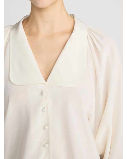 FRAME White The Silk Gala Shirt
