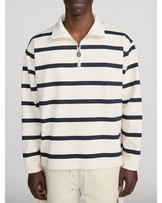 FRAME White Striped Half-zip Sweatshirt for men