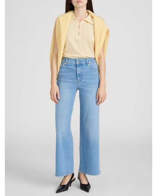 FRAME Blue Le Pixie Slim Palazzo