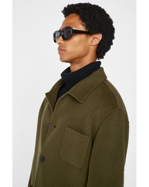 FRAME Double Face Wool Jacket in Green for Men | Lyst