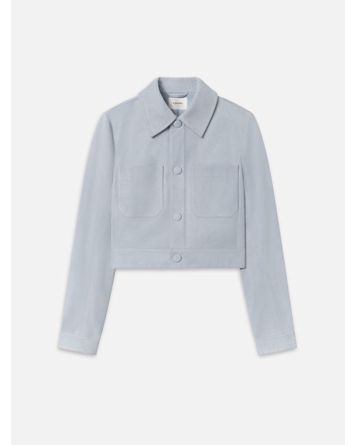 FRAME Blue The Small Suede Jacket