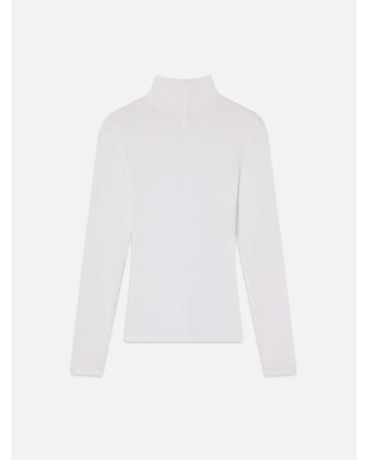 FRAME White Rib Turtleneck