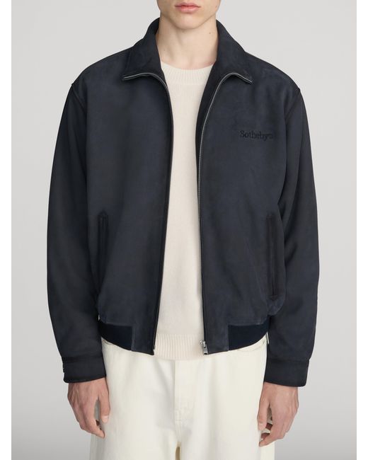 FRAME Blue Sotheby's Suede Jacket for men