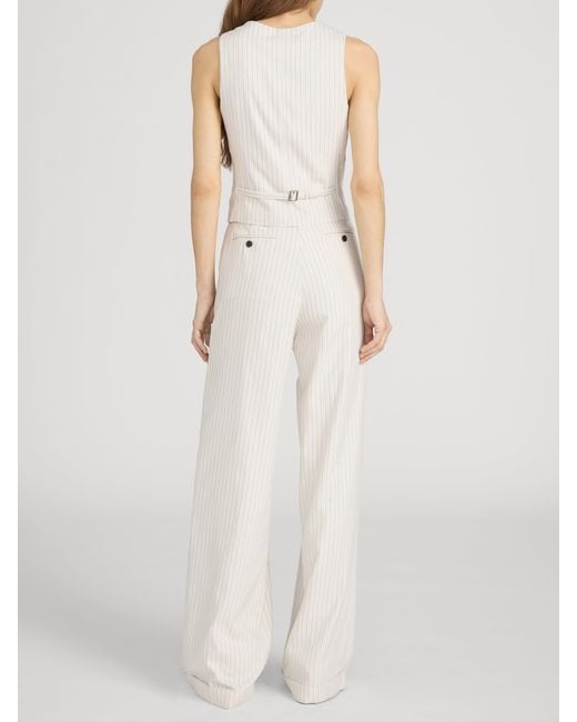 FRAME White The Pinstripe Avenue Vest