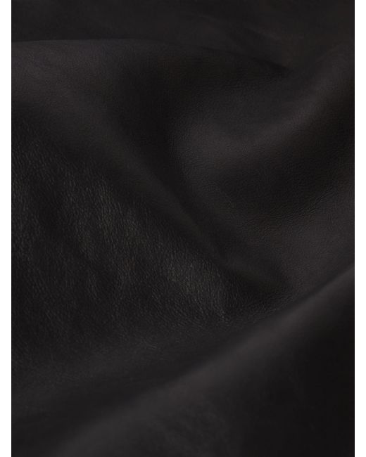 FRAME Black Tailored Leather Coat