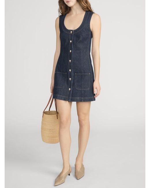 FRAME Blue The Patch Pocket Dress