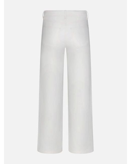 FRAME White Le Slim Palazzo Pintuck Pocket