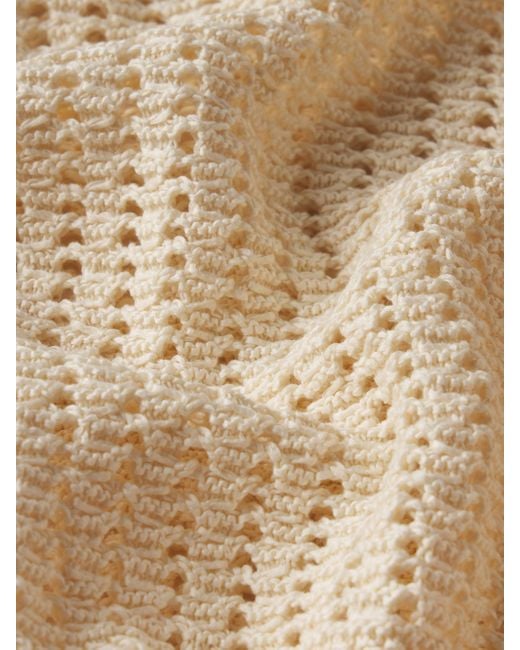 FRAME Natural The Crochet Bell Sweater