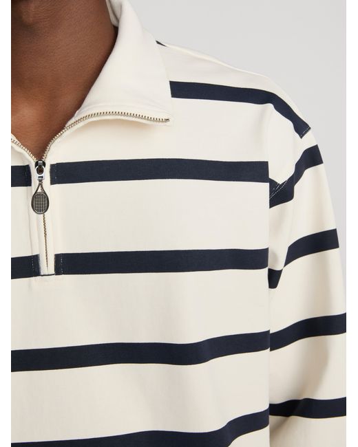 FRAME White Striped Half-zip Sweatshirt for men