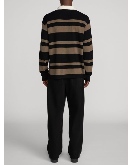 FRAME Black Rugby Polo Sweater for men