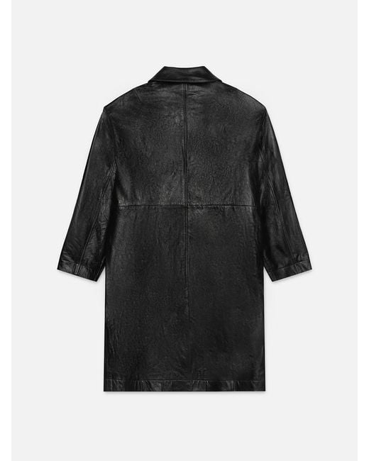FRAME Black Leather Parka for men