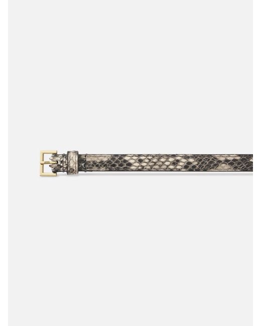 FRAME White The Petite Square Buckle Belt