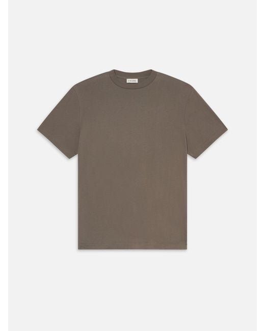 FRAME Gray Light Cotton Tee for men