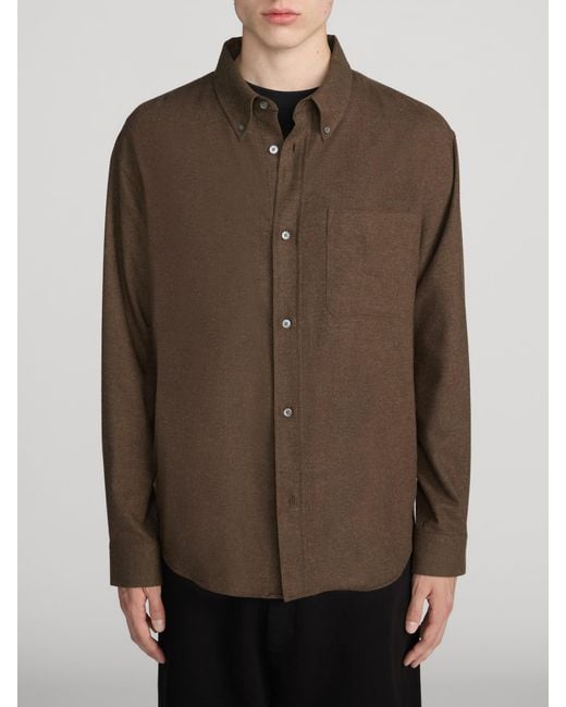 FRAME Brown Wool Blend Shirt for men