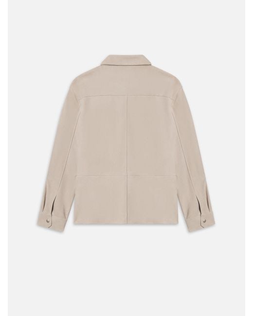 FRAME Natural Suede Overshirt for men