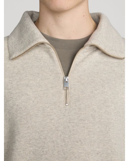FRAME White Relaxed Zip Up Sweatshirt for men